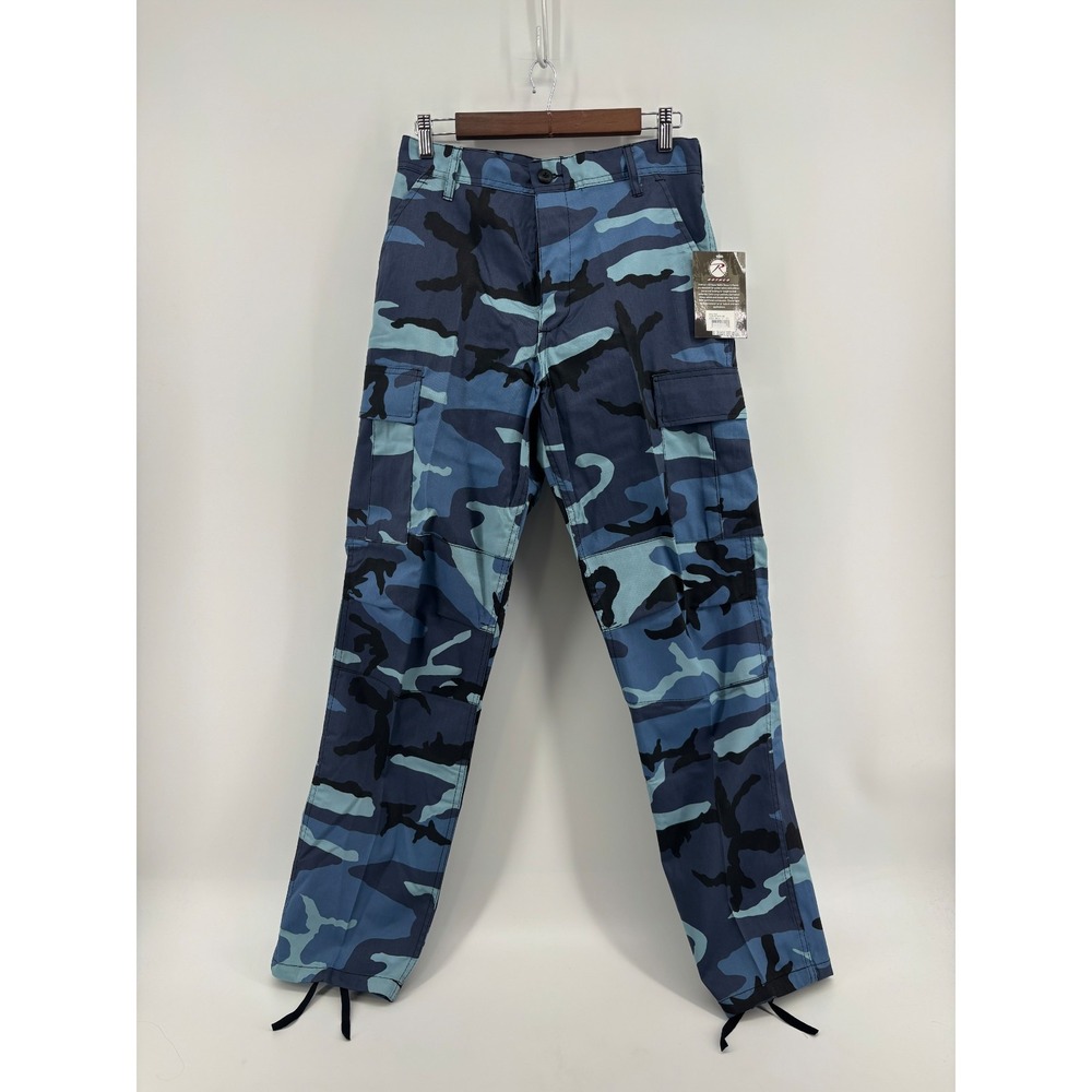 Rothco BDU Military Cargo Pants Mens Sky Blue Camo Tactical Regular Small 7882